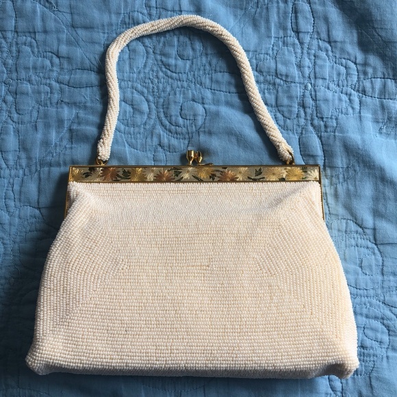 Exquisite Vintage White Beaded Walborg Bag - Picture 4 of 6